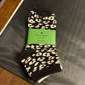 Kate Spade  Print pink black quarter socks Casual Socks